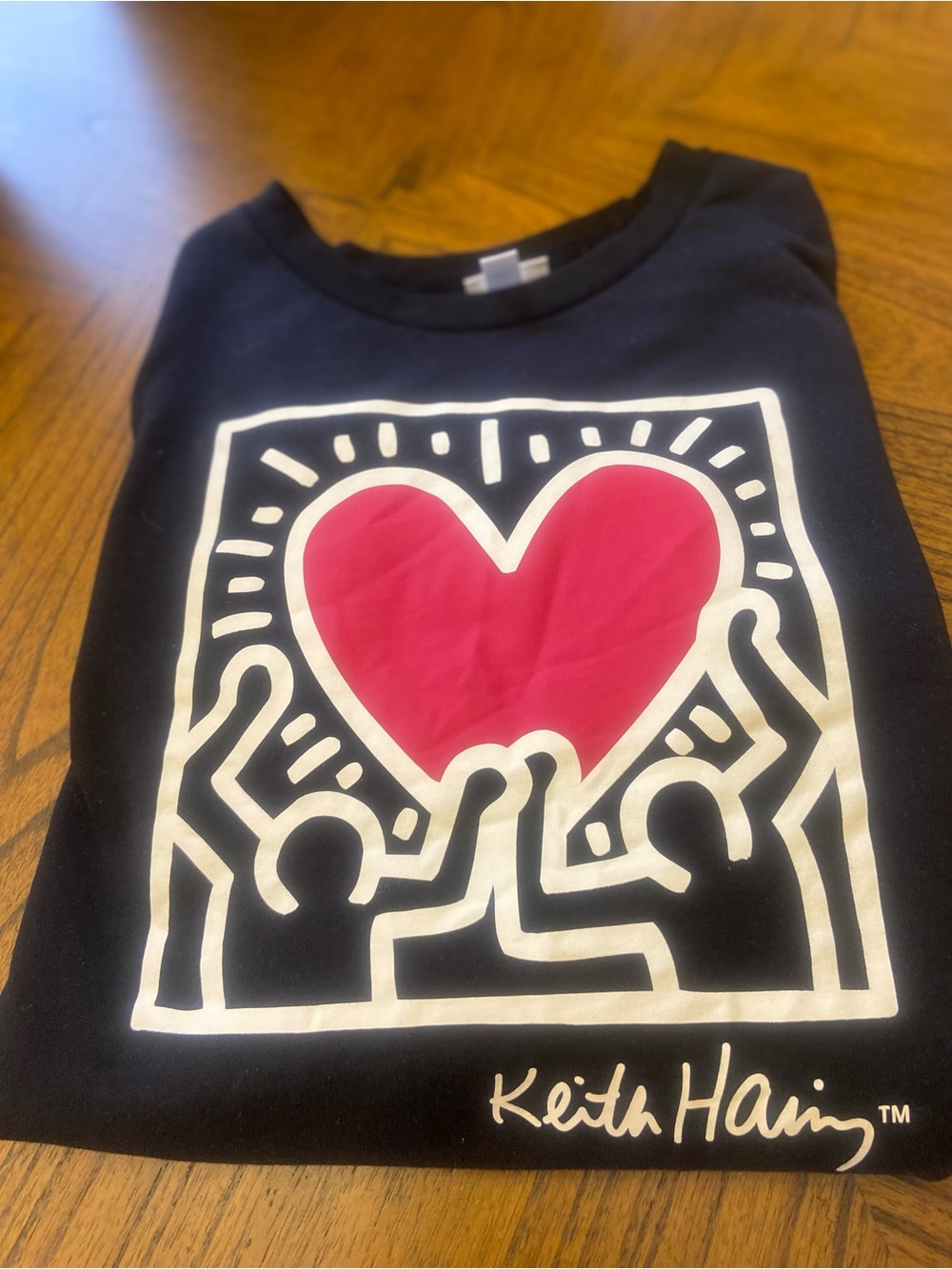 Keith Haring Logo Women’s Black Sweatshirt Size XL